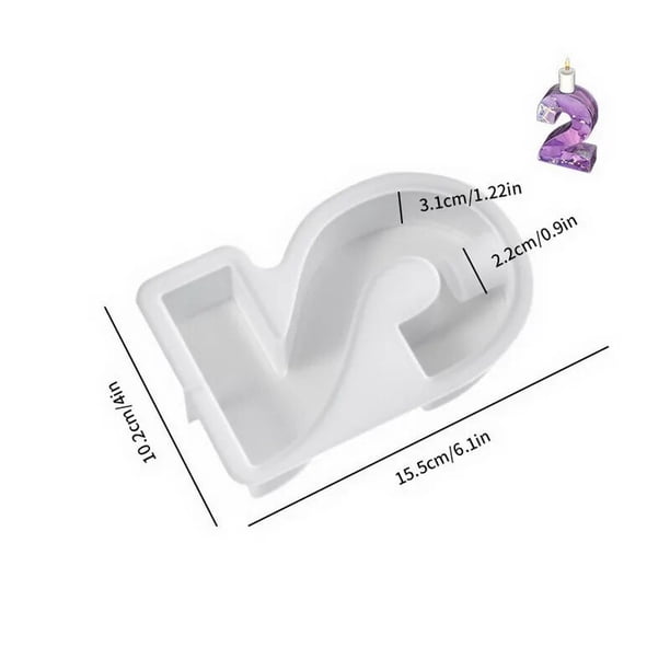 Molde de silicona para candelabro, soporte de resina de yeso, hecho a mano, fundición de resina epoxi, decoración de escritorio para el hogar, DIY, 1-2-3-4 números