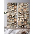 thumbnail image 2 of Farmhouse Checkered Sheer Curtains 84 Inch Length 2 Panels Set, Rustic Retro Farm Life Assembling Voile Window Treatment Rod Pocket Curtains Sheers Drapes for Bedroom/Living Room/Kitchen 52"x84"x2, 2 of 7