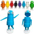 thumbnail image 2 of 3D Printed Toys,Red Robot Figurine Toy with Googly Eyes, Cute 3D Printed Collectible Desk Decor, Unique Gift for Kids & Adults, Sturdy Plastic Build, 2 of 4