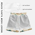 thumbnail image 3 of FORMRS Boys Swim Trunks Quick Dry Mesh Lining Beach Boardshorts, Sizes XS-XL, Brown Cartoon Planes Pattern, 3 of 7