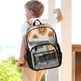 thumbnail image 7 of PVC Transparent Backpacks Clear Backpack for Travel and Outings Repeating Sun Pattern, 7 of 7