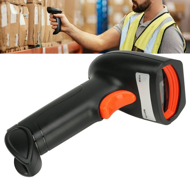 Escáner de código de barras portátil indicación LED de 4 colores Lector de código de barras ergonómico IP54 Aviso de zumbador de anuncio de voz anti caída para centro ANGGREK Otros