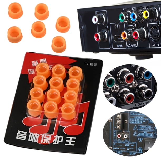 Ndcxsfigh 12 Uds Cubierta A Prueba Polvo Cubierta Conector RCA Plástico para Amplificador DVD