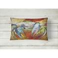 thumbnail image 2 of Carolines Treasures JMK1109PW1216 Blue Crab Canvas Fabric Decorative Pillow  12H x16W multicolor, 2 of 3