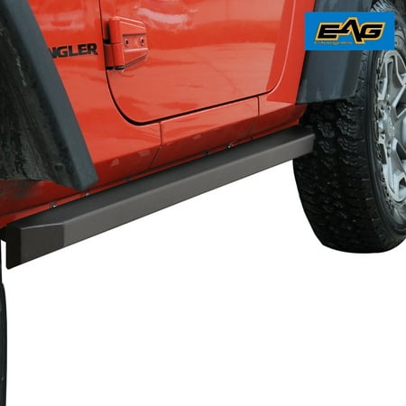 EAG Off-Road Heavy Duty Rock Sliders 07-18 Jeep Wrangler JK 2 Door - 1/5 inch Thickness Steel