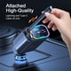 thumbnail image 3 of Cargador de coche CODEYO retráctil USB C 65W PD con luz RGB, 3 of 7