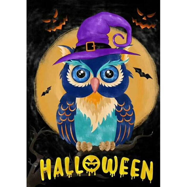 Pintura de diamante (DB2305) Mosaico cuadrado 5D DIY Patrón de Halloween (ST013) 40x50cm FLhrweasw Nuevo
