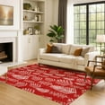 thumbnail image 7 of Addison Rugs Mayfield Premium Machine Washable Transitional Holiday Red Rectangle Rug, 3' x 5', 7 of 7