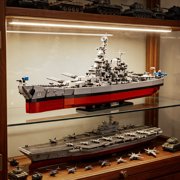 Military Series World War II Battleship Building Kit, 2228 Pieces USS Missouri Compatible with Lego-Military Army Set for Adults WW2, Toy Gift Boat Building Block Model Home Decor