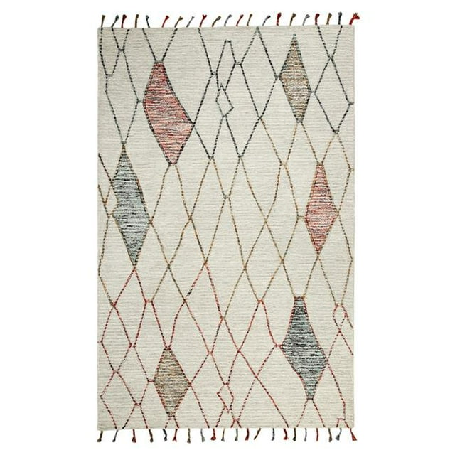 Dynamic Rugs CB694872199 Tapis Rectangulaire Contemporain Casablanca 4872 5 x 8 Pi - 199 Ivoire & Multicolore