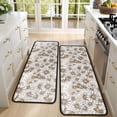 thumbnail image 4 of Kitchen Rugs Sets Of 2,Beige Daisy Pattern Anti Fatigue Kitchen Mat Rugs Non Slip Washable,Decorative Kitchen Floor Mats for Kitchen,Sink,Laundry,17"x47"+17"x47", 4 of 5