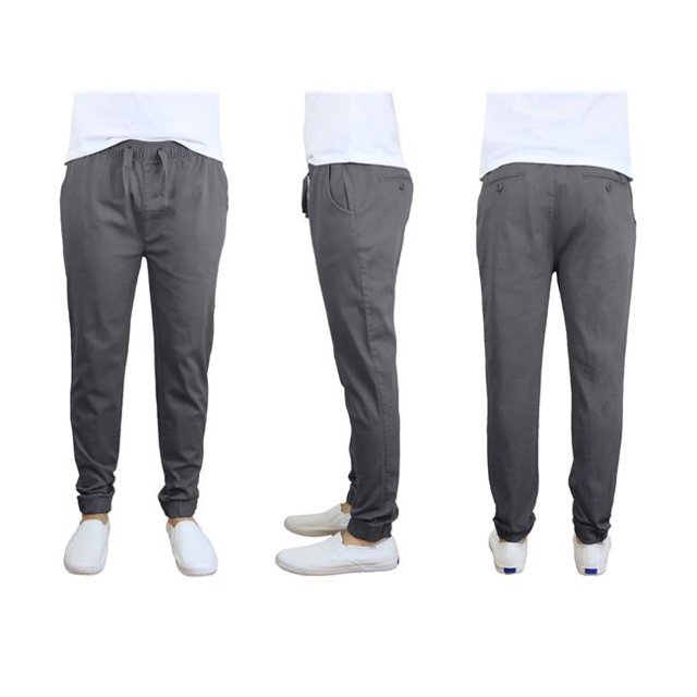 DDI Joggeurs en Sergé Extensible en Coton pour Hommes, Gris Foncé - Lot de 24