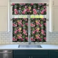 thumbnail image 3 of Kitchen Curtains and Valance Set 36 Inch Tier Pioneer Colorful Floral 3 Pieces Set Dining Room Small Curtain Drapes Cafe Curtains Valance for Home Decor Rod Pocket, 3 of 6
