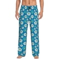 thumbnail image 2 of Kdxio Daisies Flowers Print Men's Sleep Pajama Pant Lounge Pants with Pockets, 2 of 8