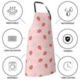 thumbnail image 6 of Rateoe Floral Strawberr Aprons with Pocket,Men Womens Aprons Waterproof Adjustable Cooking Aprons for Kitchen Gardening and Salon, 6 of 7