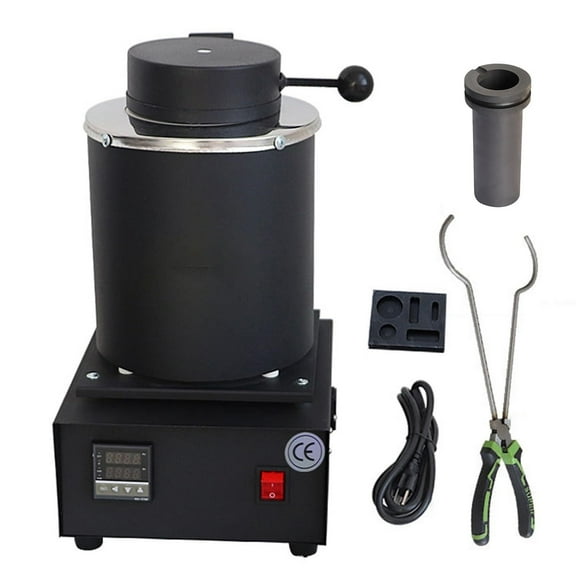 Upgraded Gold Melting Furnace TGF3000-V1.1, 1+3 KG Electric Digital Smelting Furnace 1400W 2100F PID Smelter Kiln Kit Casting Refining Jewelry Precious Metals Gold Silver Copper Aluminum
