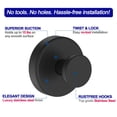 thumbnail image 3 of 2pcs Suction Cup Hooks for Shower, Removable Towel Hooks for Bathroom Window Glass Door Wall, Bath Robe Looafh Wreath Hook for Hanging - 2 Pack, Black, 3 of 10