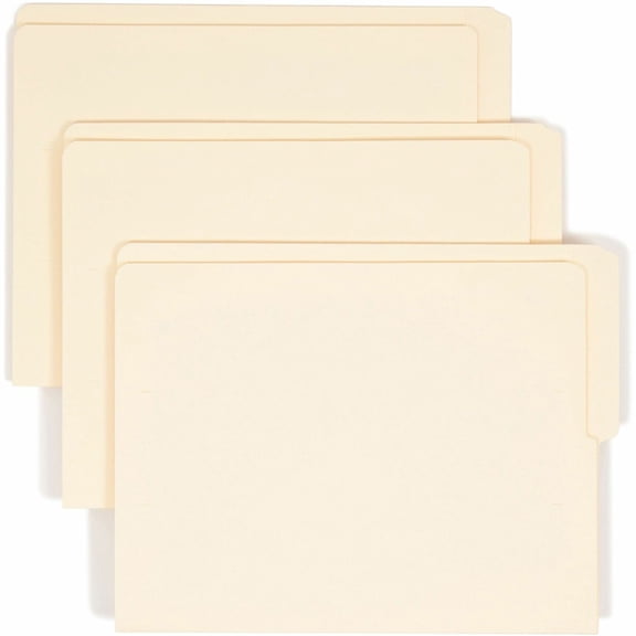 Smead, SMD24127, End Tab File Folders with Shelf-Master Reinforced Tab, 100 / Box, Manila