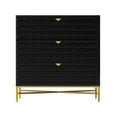 thumbnail image 6 of Boyel Living 3 Drawer Dresser, Nightstand with Drawers, Modern Black Accent Chests of Drawer for Living Room Bedroom, 6 of 8