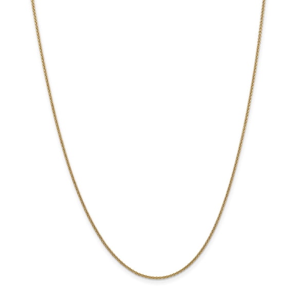 Real 14kt Yellow Gold 1.4mm Round Open Link Cable Chain; 30 inch; Lobster Clasp; for Adults and Teens; for Women and Men