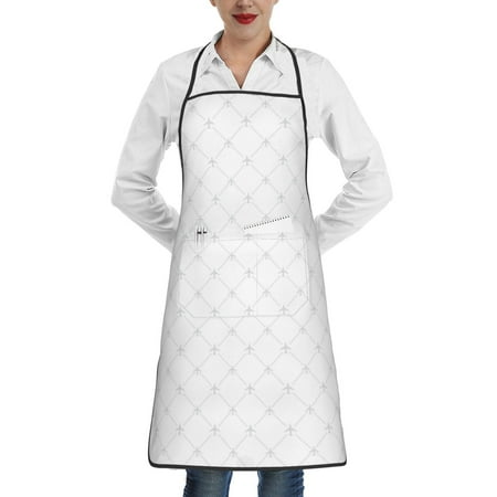 

Pofeuu Travel Around The World Airplane Print Aprons with Pockets Cute Aprons for Kitchen Cooking Server Barber Chef Apron