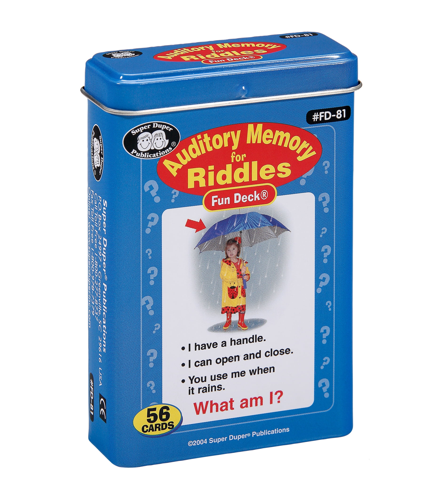 Super Duper Publications | Auditory Memory for Riddles Fun Deck ...
