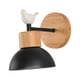 thumbnail image 4 of Apliques de pared nórdicos con bombillas no incluidas, base de madera, metal, madera, modernos Negro con pájaro, 4 of 9