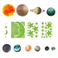 thumbnail image 3 of Creative Luminous Star Moon Planet Pegatinas De Pared Decorativas Dormitorio Sala De Estar Habitación De Los Niños Muebles Para El Hogar Pegatinas Fluorescentes Verdes Noticed HA022109-00, 3 of 7