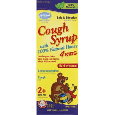 Hyland's Homeopathic Cough Syrup with Honey 4Kids (1x4 (Best Homeopathic Cough Syrup)