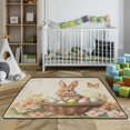 thumbnail image 3 of WOBOGO Orange Easter Rabbit Baby Playmats Extra Large Waterproof Rollable Activity Pads for Toddlers 50×50inch, 3 of 7