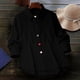 thumbnail image 4 of Camisa Informal de Moda para Mujer, con Botones, Cuello , Blusas Holgadas y Regulares, Blusas de Otoño Negro XXL, 4 of 7