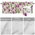 thumbnail image 2 of Kitchen Valances for Window, Vintage Farm Purple Tulips Light Filtering Rod Pocket Valance Curtain, Country Floral on Linen &nbsp;Short Curtains Window Topper for Bedroom Bathroom Living Room 60x18in, 2 of 8