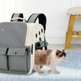 thumbnail image 3 of Large Capacity Pet Backpack For Cats And Dogs Durable Approved With Ventilation Mesh Comfortable Shoulder Straps For Travel Hiking Outdoor Adventures, 3 of 5