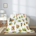 thumbnail image 2 of Throw Blanket for Couch Sofa and Bed, Cute Avocado Guitar Cake Super Soft Plush Throw Blanket, Fuzzy Cuteness Comfy Warm Washable Flannel Blanket & Throws for All Season 40"x30", 2 of 5