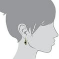 thumbnail image 5 of 1928 Jewelry Olivine Green Crystal Filigree Drop Earrings, 5 of 5