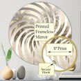 thumbnail image 3 of Designart "Vintage Tranquil Minimalist Tropical Palms I" Palms & Palm Trees Vortex Round Wall Mirror - Floral Oval Printed Decorative Mirror - Multiple Color Options, 3 of 5