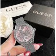 thumbnail image 1 of Guess Graffiti Rose Gold Stainless Steel Mesh Strap Women's Watch Fashion Casual Wanita Jam-COLOR: Silver And Pink 2025, 1 of 5