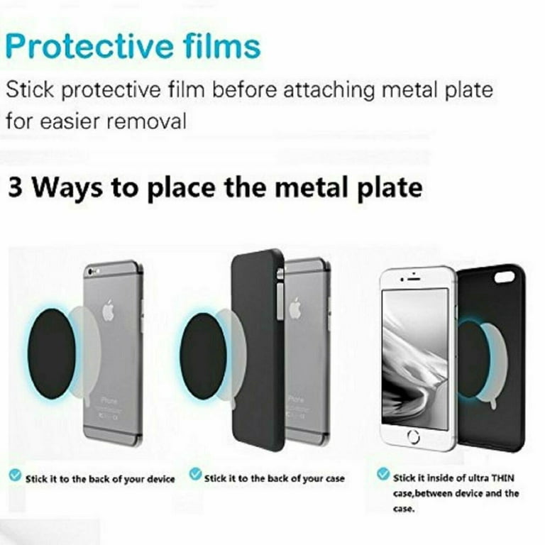 8 Pack Metal Plates Sticker Replace For Magnetic Car Mount Magnet Phone  Holder 