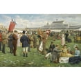 thumbnail image 2 of Pedro Vega Y Munoz 18x13 Black Ornate Wood Framed Double Matted Museum Art Print Titled - Derby Day, Epsom, 2 of 5