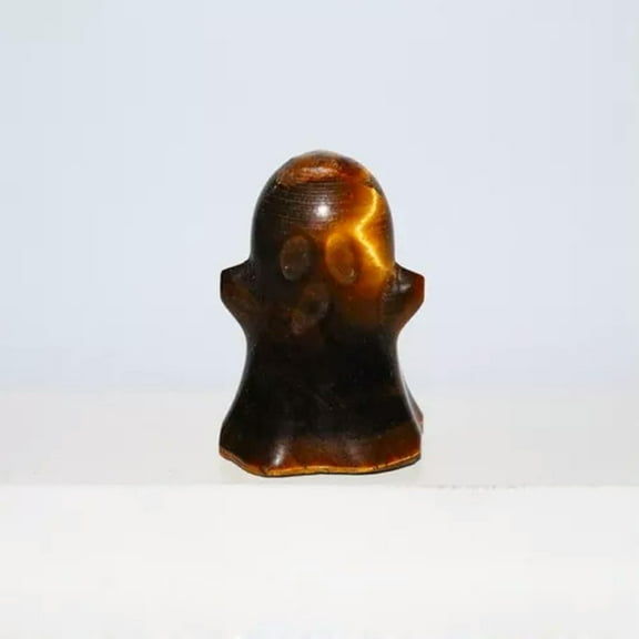 EOEMY Natural Gemstone Quartz Crystal Ghost Skull Carved Healing Reiki Rock Decor Gift-Tiger'S Eye