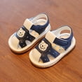 thumbnail image 6 of Ticikt Baby Boys Girls Squeaky Sandals Summer Closed-Toe Anti- Rubber Sole Toddler First Walkers Shoes,Color:Blue,15-18 Months, 6 of 6