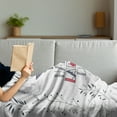 thumbnail image 3 of Labour Day Soft Flannel Fleece Throw Blanket, Floral and Leafy Composition of Symbolic Star and Quoting, Cozy Plush for Indoor and Outdoor Use, 60" x 80", Dark Blue Grey Pale Ruby, by Ambesonne, 3 of 5