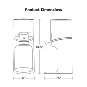 Baby Brezza Instant Baby Bottle Maker with 3 Temperature Settings for Formula Warming, 50oz Tank Capacity, 24/7 Warm Water Dispenser, Electric Kettle Alternative