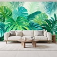 thumbnail image 2 of Wallpaper Tropical Green Leaf Monstera Palm Leaf Jungle Plant Peel and Stick Wall Murals 69"H x 96"W Removable PVC Wall Paper Self-Adhesive Wall Paintings Art Decor for Bedroom Living Room, 2 of 7