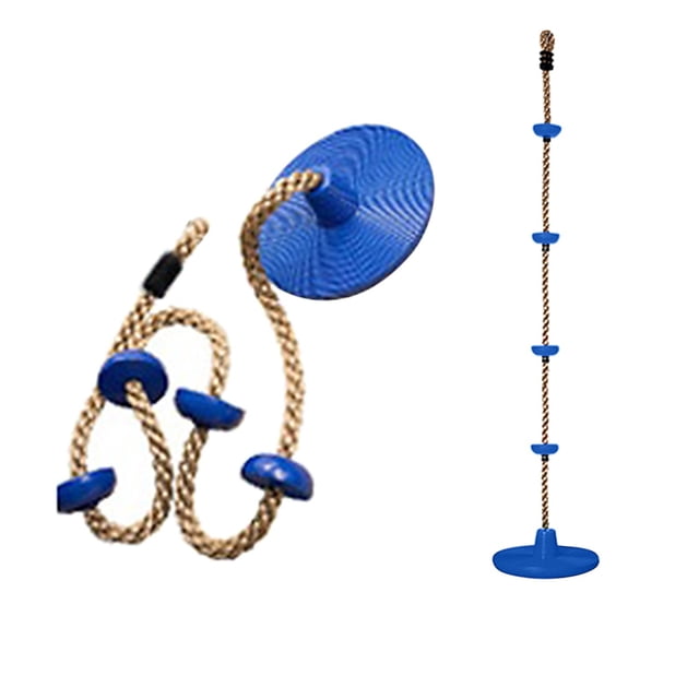 Dadatutu Climbing Rope Swing with Treads 6.56Ft Climbing Rope Tree Swing Set Outdoor Playground Accessories for Kids, Outdoor Obstacle Course Training Climbing Kit
