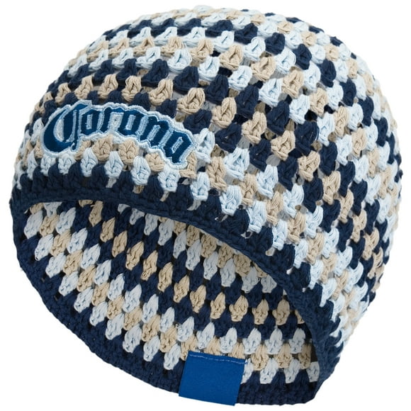 Corona - Bonnet au Crochet de Tons Bleus