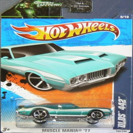 Hot Wheels Muscle Mania '11 9/10 Olds 442 109/244 on Green Lantern