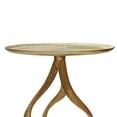 thumbnail image 4 of Benjara 24" Accent Side Table- Antler Base Design- Ribbed Top- Aluminium- Gold, 4 of 5