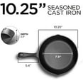 thumbnail image 2 of Commercial CHEF CHFS1025 10.25 Inch Pre-Seasoned Cast Iron Skillet, Cast Iron Pan with Dual Pour Spouts, 2 of 6