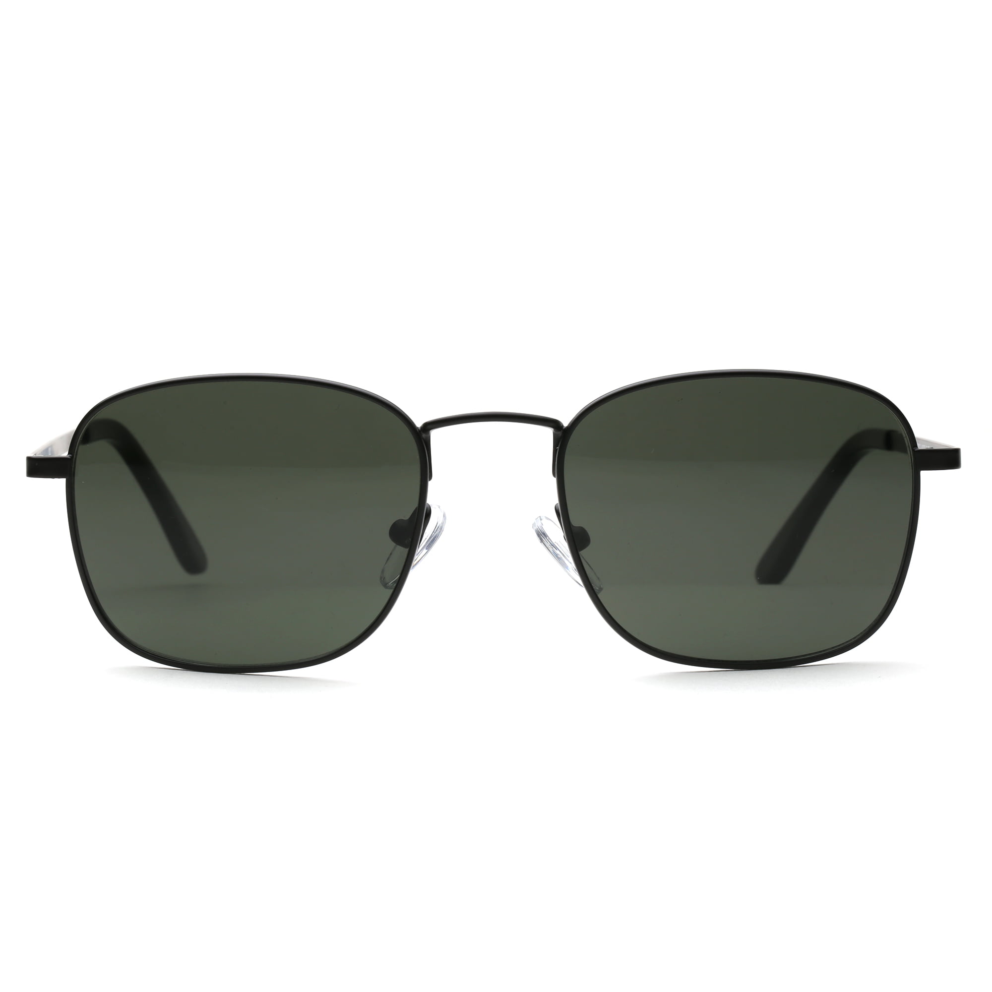 Men's Small Black Metal Square Sunglasses, UV Protection 51-19-140